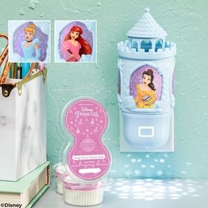 Disney Princess Pastel Blue Castle SCENTSY Wall Fan Diffuser With Light